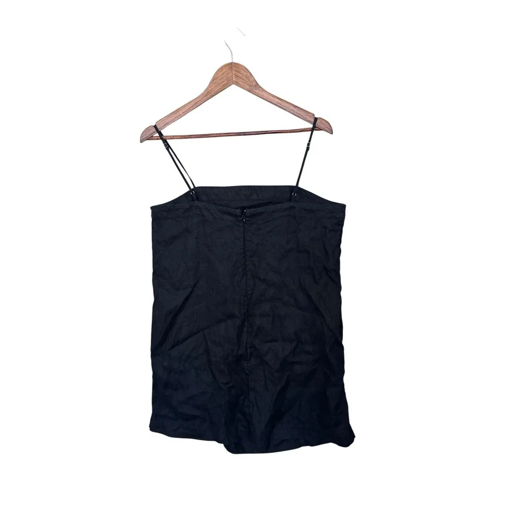 Madewell Black Linen Spaghetti Strap Dress Tank Top 10 Summer Y2K Minimalist